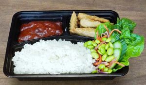 R03. Korean Katsu
Quorn Fillet* Katsu, Homemade Korean Style Sauce (Spicy&sweet), 
Buddha Taste Slaw, Edamame Beans, Boiled Rice, Sesame Seeds, Boiled Rice. at BUDDHA TASTE in South East London