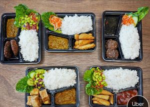 R01. Katsu Curry 
Mixed Mushrooms Katsu Patty (VE) Or Quorn Fillet* (V) Katsu, Homemade Katsu Curry Sauce.

R05. Nil-pork
Lemongrass Nil-pork, Homemade Mixed Vegan Fish Sauce at BUDDHA TASTE in South East London