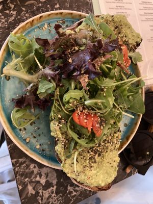 Avocado toast  at Bio Cafe Blütezeit in Vienna