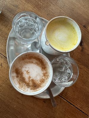 Chai Latte and Golden Milk with Oatmilk 10/10  at Bio Cafe Blütezeit in Vienna