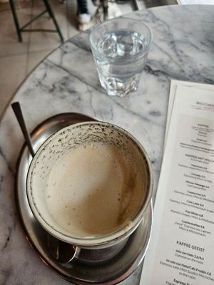 Soja Cappuccino at Bio Cafe Blütezeit in Vienna