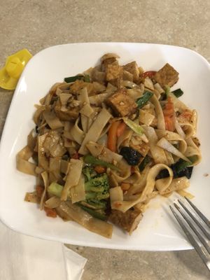 Drunken noodle with tofu   at Thai Orchid in Stroudsburg
