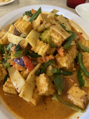 Evil curry with tofu  at Thai Orchid in Stroudsburg