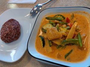 Southern Thai curry with Tofu nuggets at Thai Orchid in Stroudsburg