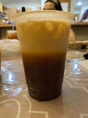 Thai iced tea w/coconut milk at Thai Orchid in Stroudsburg