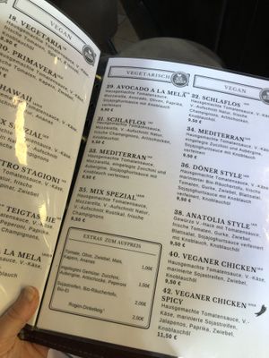 Menu   at Pizzeria Schlaflos 2 in Frankfurt