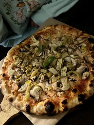 Pizza schlaflos  #Veganuary at Pizzeria Schlaflos 2 in Frankfurt