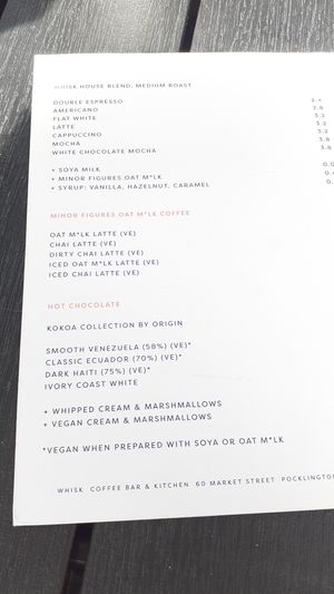 Drinks menu May 2023 at Whisk in Pocklington