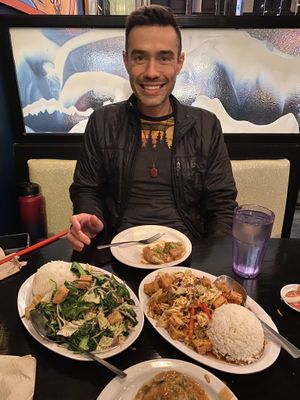 Mixed Vegetables stirfry & Beijing Black Bean stirfry  at Stickers Asian Cafe in Portland