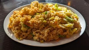 Hong Kong Fried Rice at Stickers Asian Cafe in Portland