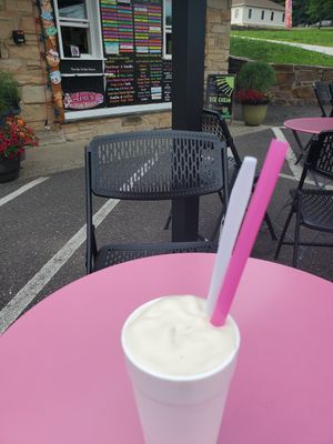 Vegan Vanilla Milkshake at Ava's Ice Cream and Water Ice in Norristown