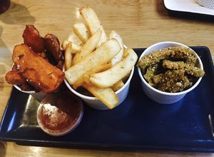 Sweet potato, regular and zucchini chips   at Grill'd in Fairfield