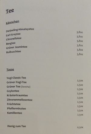 Menu tea at Forum 3 in Stuttgart