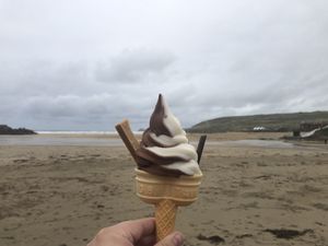 Vanilla & Chocolate whippy  at Parade Stores in Perranporth
