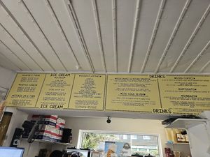 Menu. at Parade Stores in Perranporth