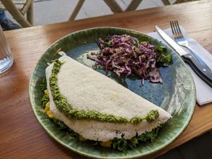 Vegan tapioca pancake at Selva in Copenhagen