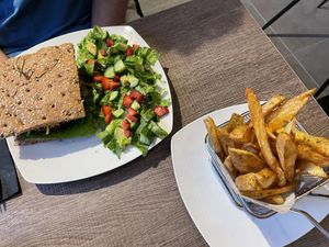 Homemade fries   at Elysian Plant Based Kitchen Bar in Limassol