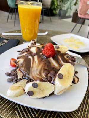 Vegan pancakes   at Elysian Plant Based Kitchen Bar in Limassol