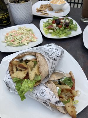 Gyros with salad!   at Elysian Plant Based Kitchen Bar in Limassol