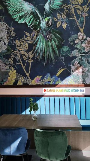 Such a beautiful artwork at Elysian Plant Based Kitchen Bar in Limassol