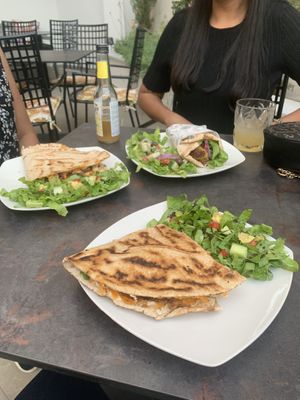 Tasty quesadillas with home salad 🥰  at Elysian Plant Based Kitchen Bar in Limassol
