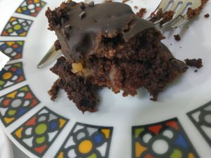 Um bolinho de chocolate delicioso que provei quando abriram, a acompanhar um cafezinho. at Vegan Details in Braga