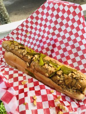 light and fluffy bun, mock meat 7/10, overall solid 8  at VEGANO El Buen Alimento in Cali