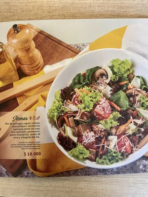 Menu page 7 of 19, February 2020 at VEGANO El Buen Alimento in Cali