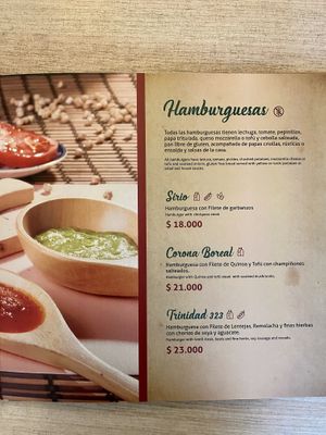 Menu page 8 of 19, February 2020 at VEGANO El Buen Alimento in Cali