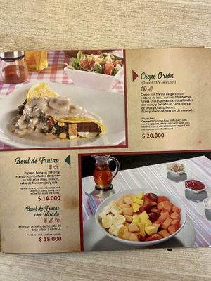 Menu page 14 of 19, February 2020 at VEGANO El Buen Alimento in Cali