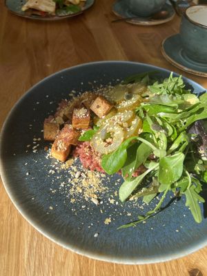 Warm buckwheat salad  at Trip Cafe in Tallinn