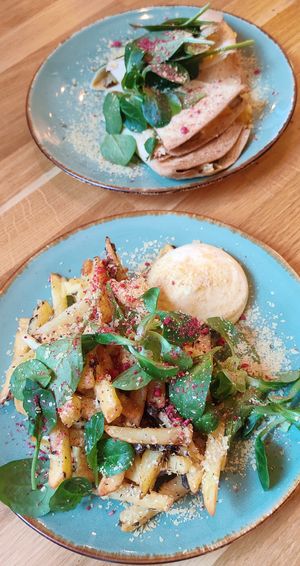 Loaded fries and quesadillas. Really tasty 😋 at Trip Cafe in Tallinn