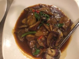 Basil eggplant  at Chantanee in Bothell