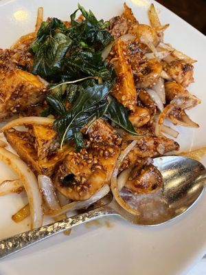 Garlic tofu  at Chantanee in Bothell