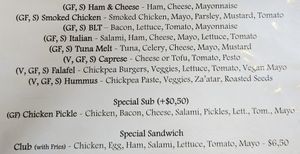 Menu as of February 2023, sandwiches 2 of 2,  menu page 2 of 12 at Subs Sandwich Bar in Cotacachi