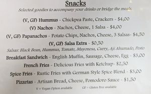 Menu as of February 2023, menu page 6 of 12 at Subs Sandwich Bar in Cotacachi