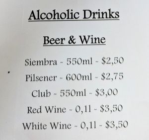 Menu as of February 2023, menu page 10 of 12 at Subs Sandwich Bar in Cotacachi