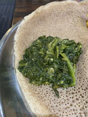 Spinach and garlic  at Mosob Gezana - Maybe closed in Newcastle Upon Tyne