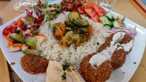 Mix vegano at Al Madina in Pisa