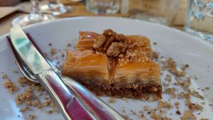 Baklava with nuts at Al Madina in Pisa