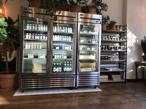 Keuze aan sapjes  at Wild & The Moon - Van Woustraat in Amsterdam