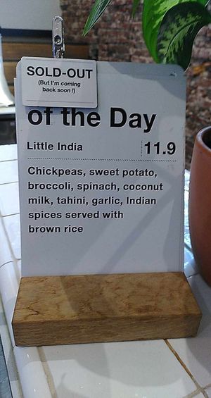 Dish of the day at Wild & The Moon - Van Woustraat in Amsterdam