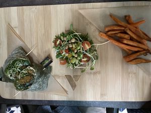 Falafel wrap  at The Vegan Table in Bangkok