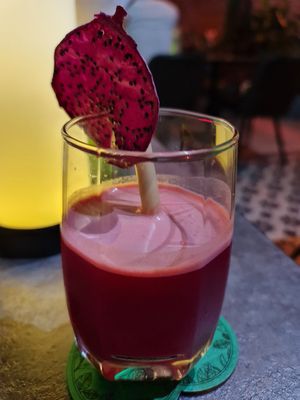 Beetroot juice at The Vegan Table in Bangkok