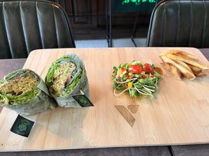 Falafel wrap  at The Vegan Table in Bangkok