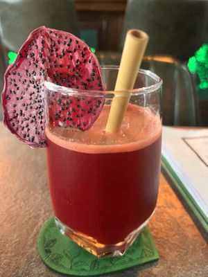 Beet juice   at The Vegan Table in Bangkok