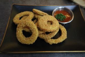 Avocado Rings. at The Vegan Table in Bangkok