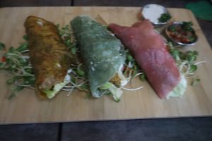 Spicy Vegan Taco's/Crispy 'Chikin' Tacos at The Vegan Table in Bangkok