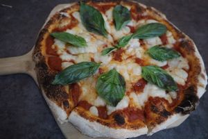 Margarita Pizza. at The Vegan Table in Bangkok