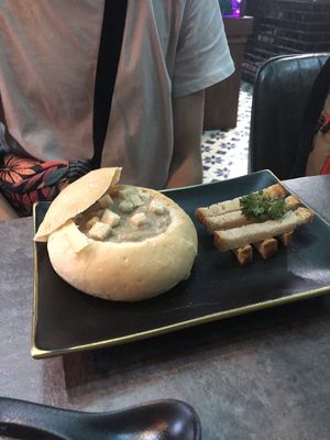 Mushroom soup   at The Vegan Table in Bangkok